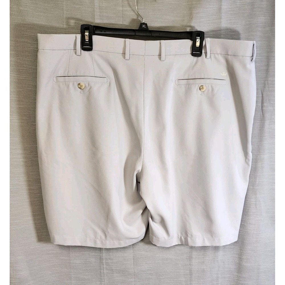 Peter Millar Crown Sport Chino Golf Shorts Light Grey Size 42